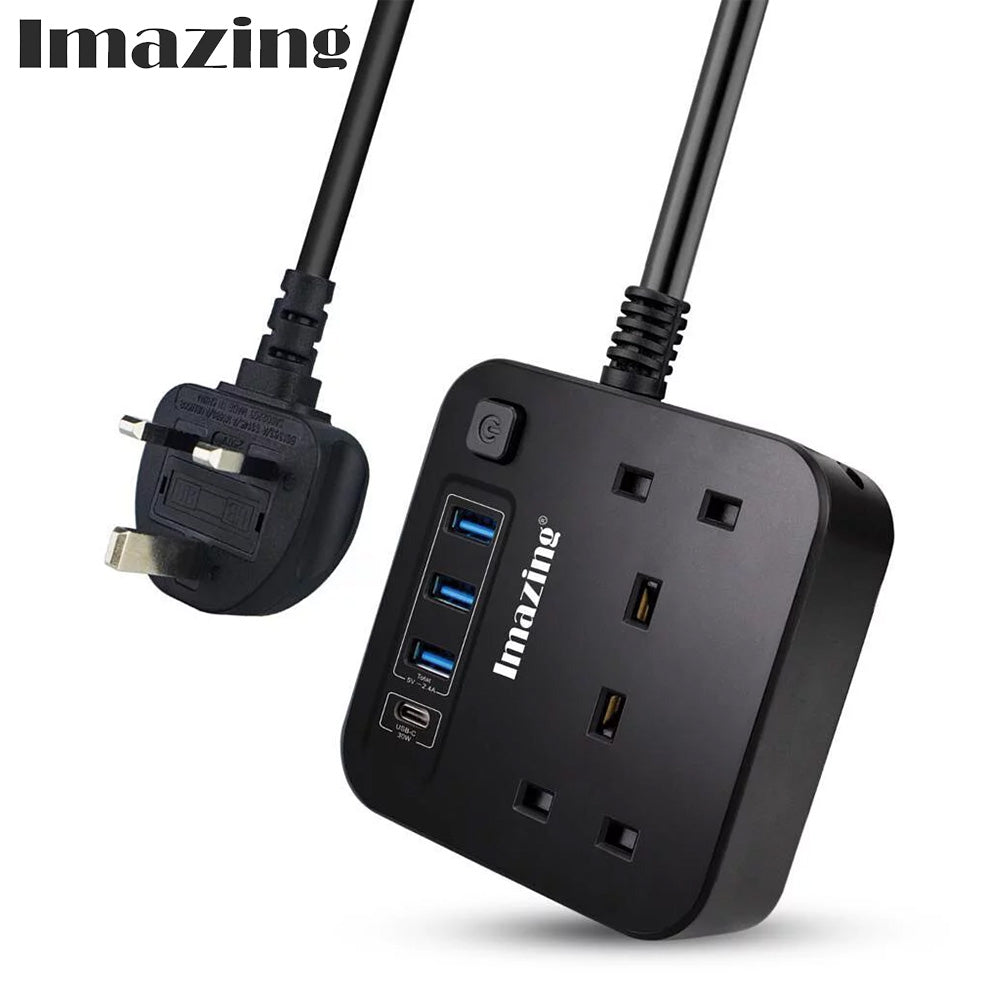 Imazing IM3U2K-C 防雷拖板 3 USB + 1 Type-C (30W)