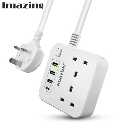 Imazing IM3U2K-C 防雷拖板 3 USB + 1 Type-C (30W)