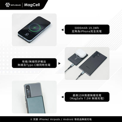 SAVEWO 救世 MagCell 超薄磁吸式無線行動電源