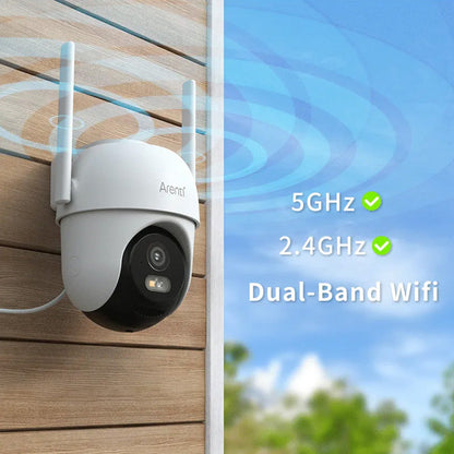 Arenti OP1 室外攝影機 2.5K 4MP超高清雲台 2.4GHz + 5.8GHz 雙頻 WiFi