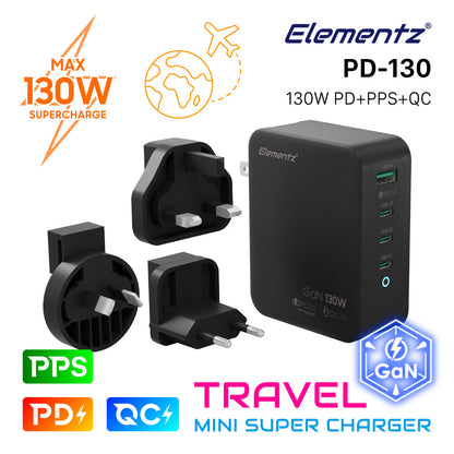 Elementz PD-130W 4 PORT 快速充電器