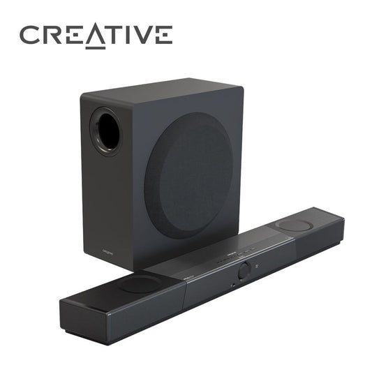 Creative SXFI CARRIER Dolby Atmos Soundbar + 重低音喇叭