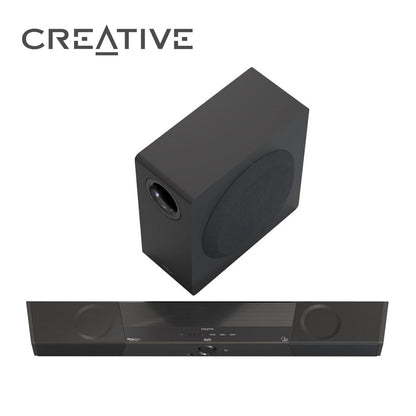 Creative SXFI CARRIER Dolby Atmos Soundbar + 重低音喇叭
