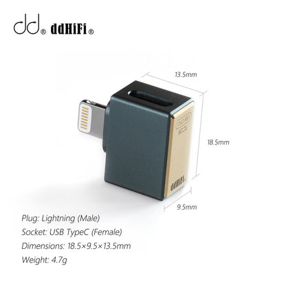 ddHiFi TC28i Lightning to Type C 插頭