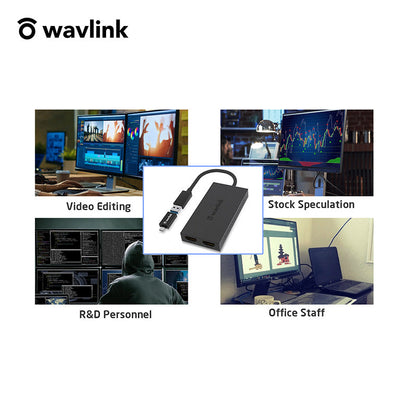 Wavlink UG7602H SMI 4K & 2K 雙 HDMI USB-C 轉接器