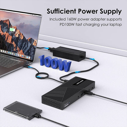 Wavlink WL-UG69PD25 PRO USB-C 4K 13 合 1 通用擴充埠，100W 功率輸出