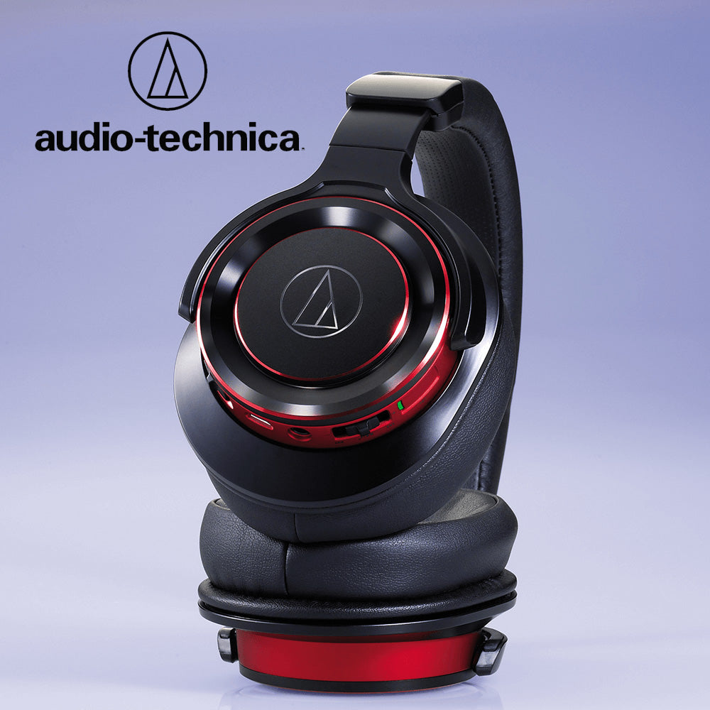 Audio-Technica 鐵三角 ATH-WS990BT 無線耳罩式耳機 - 紅色